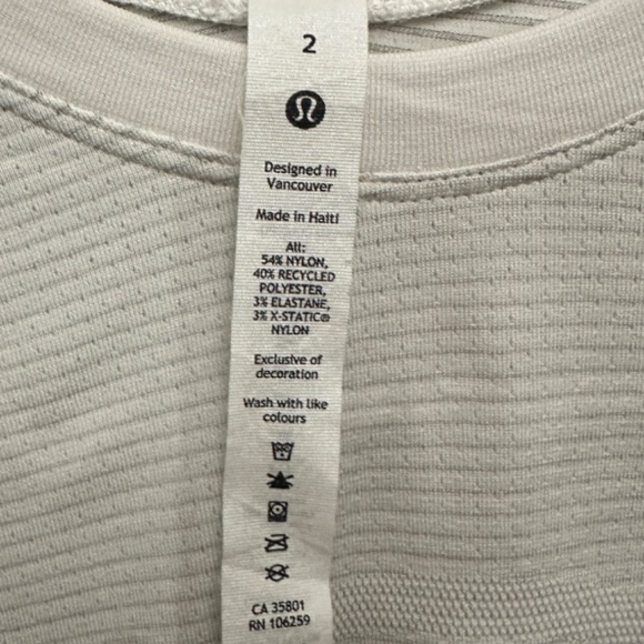 Lululemon Swiftly Tech Cropped Long-Sleeve Shirt 2.0 - Bone, Size 2 - Picture 6 of 7
